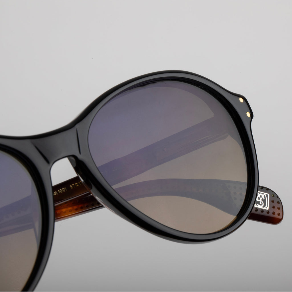 Steve McQueen 1968 Sun — Black & Tortoise Temples — official view 6