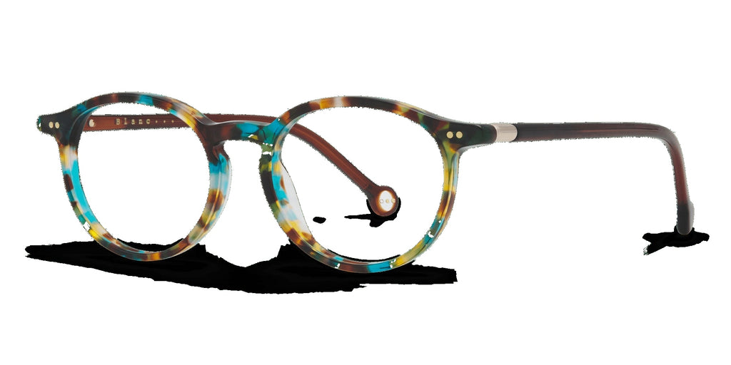 Beatrice 822 — Turquoise / Brown, three-quarter view