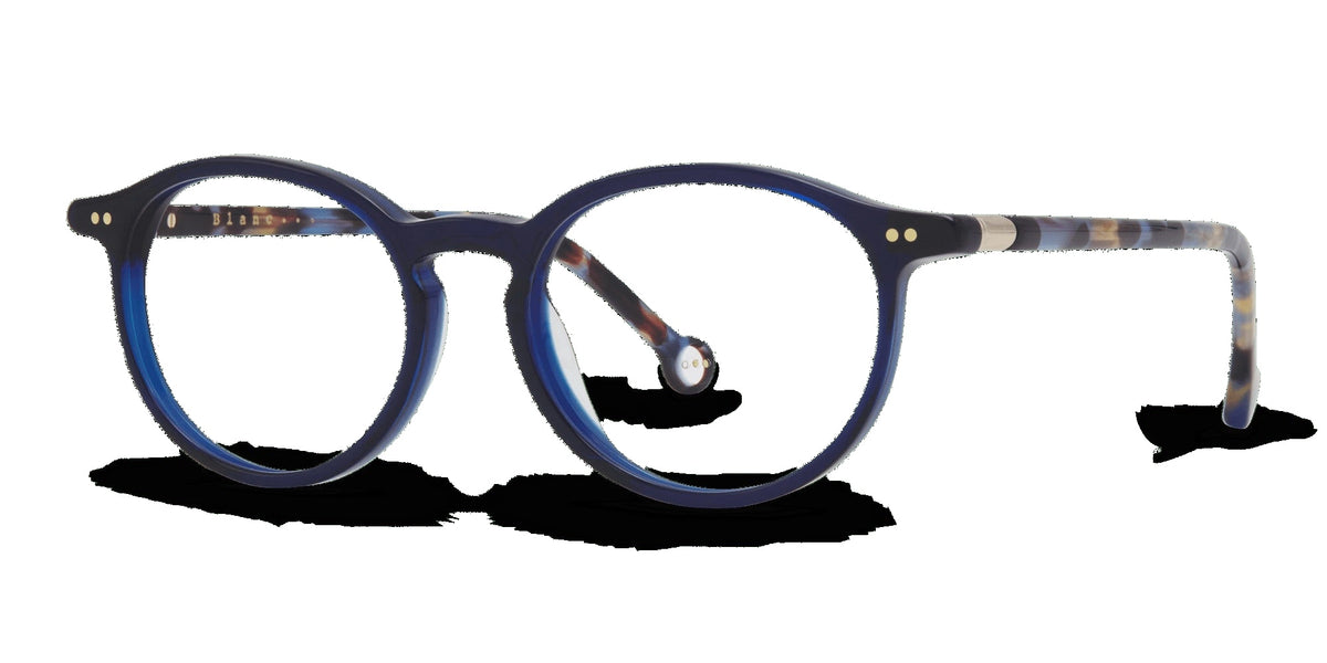 Beatrice 824 — Blue / Mottled Blue, three-quarter view