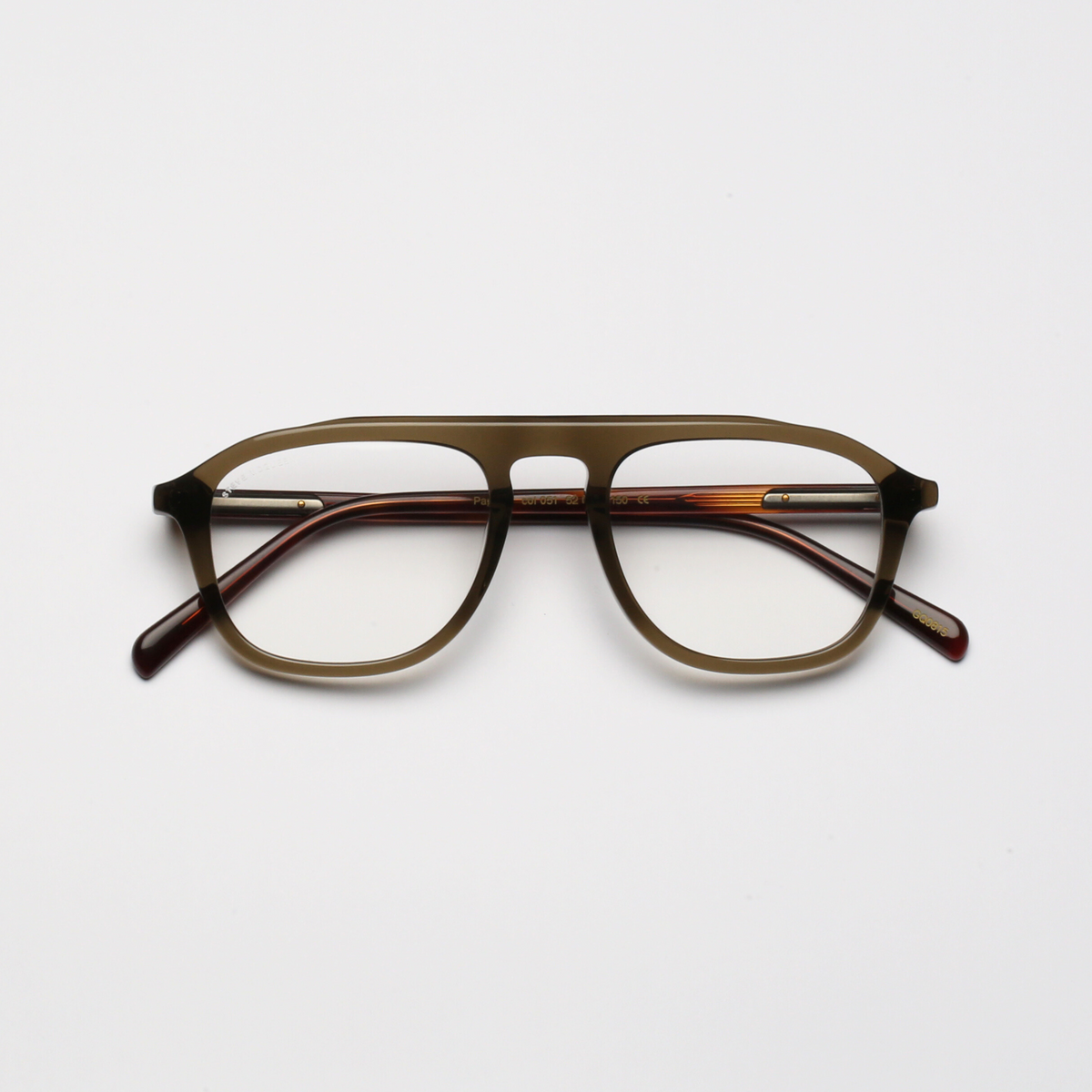 Steve McQueen Papillon — Crystal Khaki & Tortoise Temples — official view 1