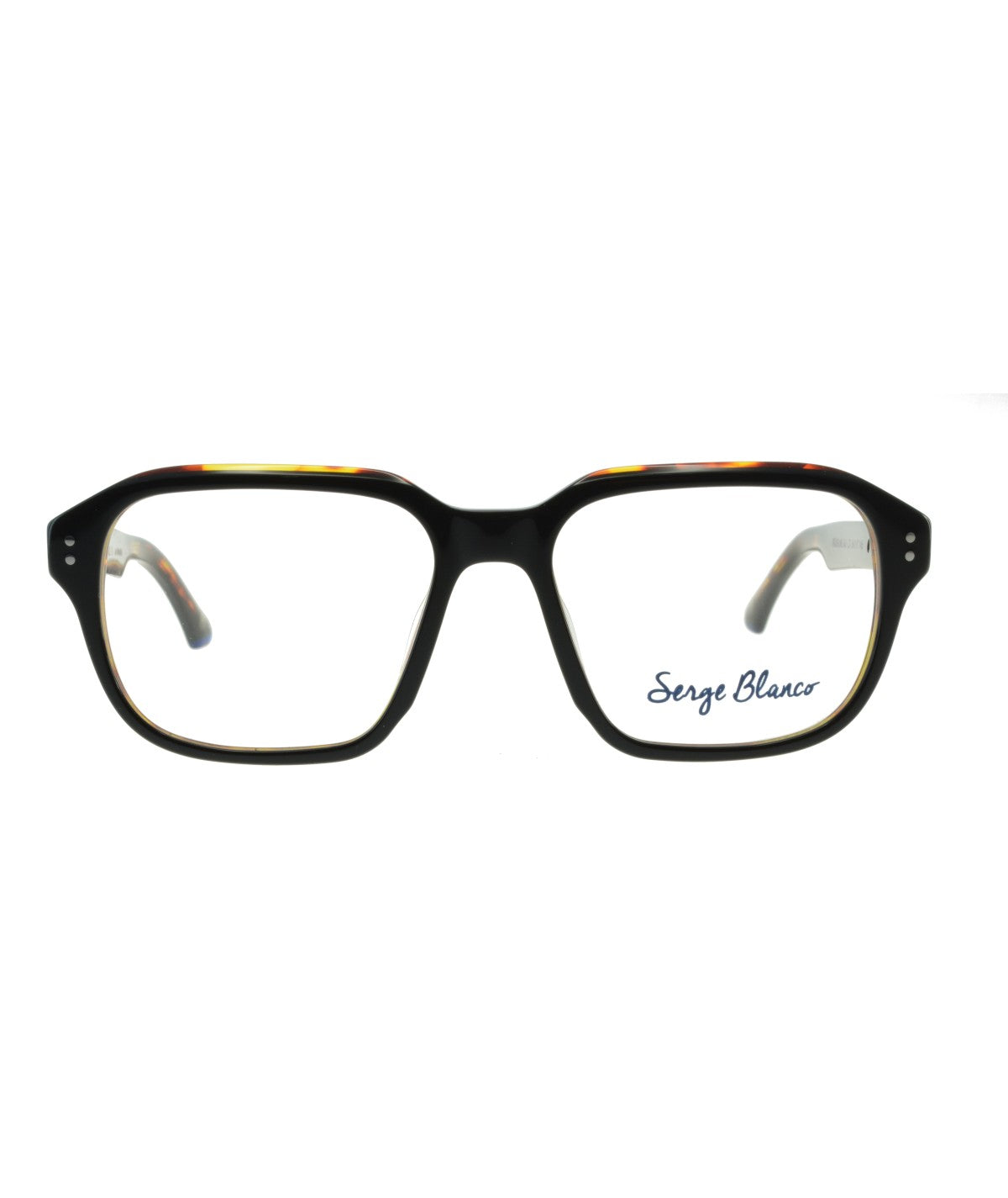 Serge Blanco BR345_3 — BLACK / TORTOISE, front view