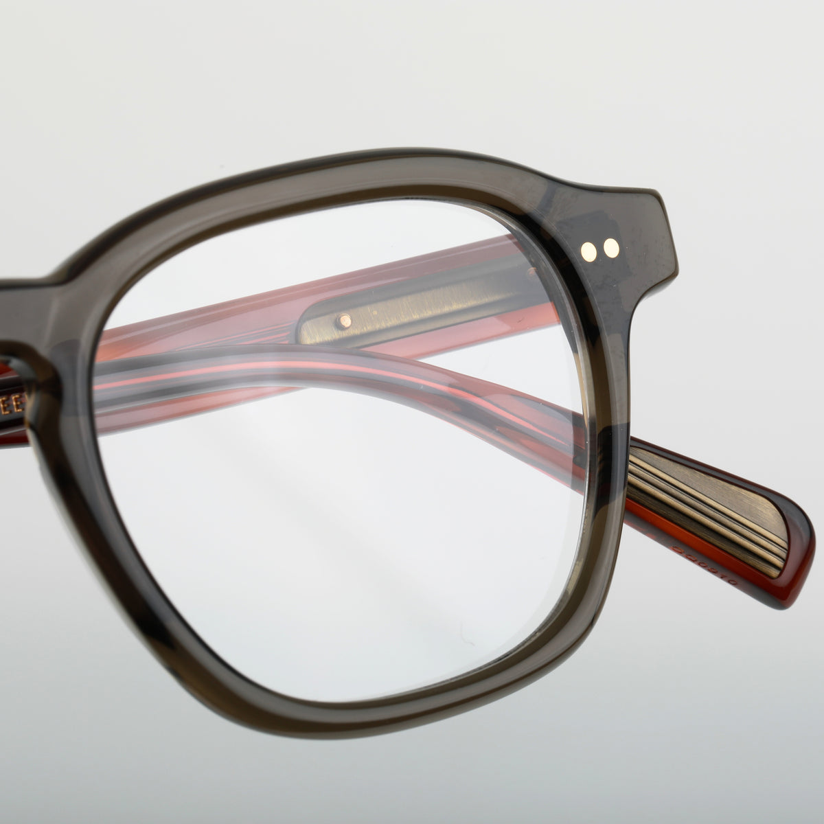 Steve McQueen Bandito Optical M-051 Crystal Khaki & Tortoise Temples - angle 2