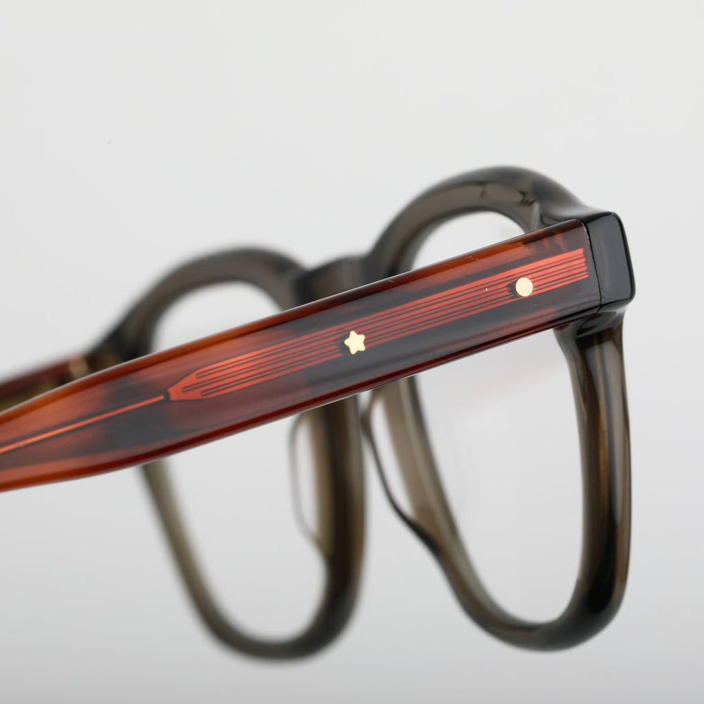 Steve McQueen Bandito Optical M-051 Crystal Khaki & Tortoise Temples - angle 3