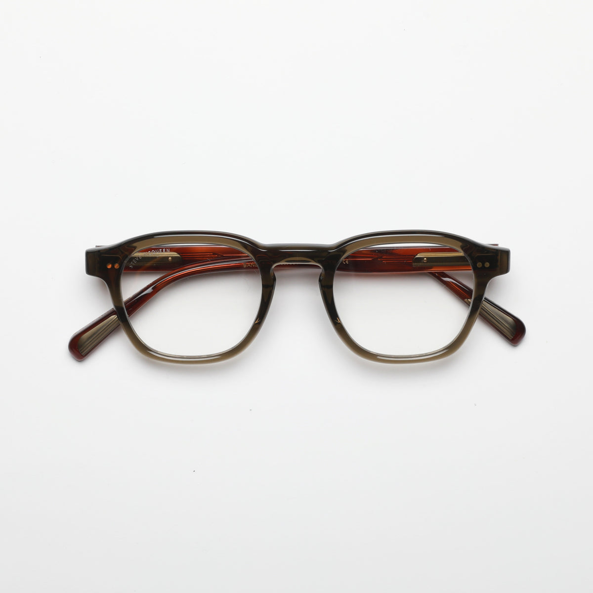 Steve McQueen Bandito Optical M-051 Crystal Khaki & Tortoise Temples - angle 4