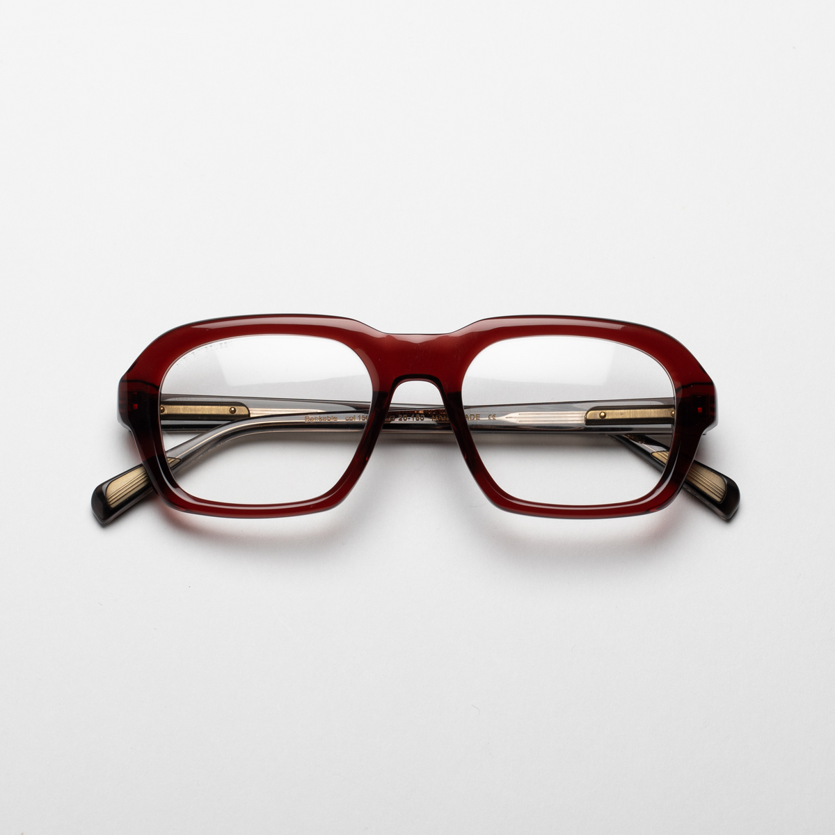 Steve McQueen BANKABLE Optical 156 — Crystal Red Brown & Crystal Black Temples