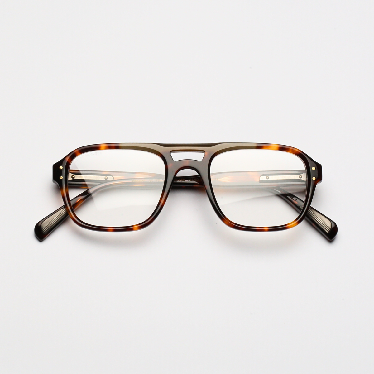 Steve McQueen Seducer optical 120 — Tortoise & Crystal Khaki Front Bar