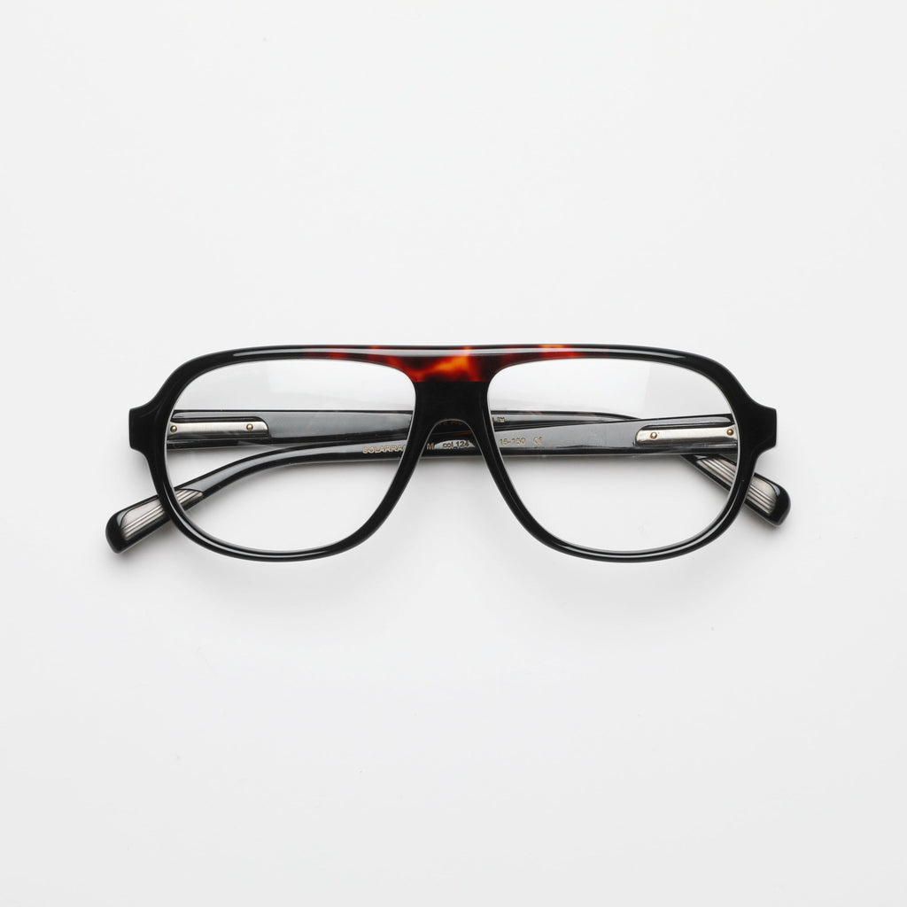 Steve McQueen Solar Racing Optical M-124 — Black & Tortoise Front Bar