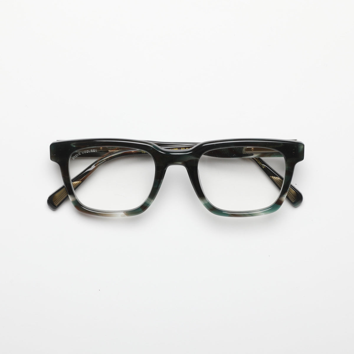 Steve McQueen TERRENCE Optical M-186 — Jaspe Blue Green