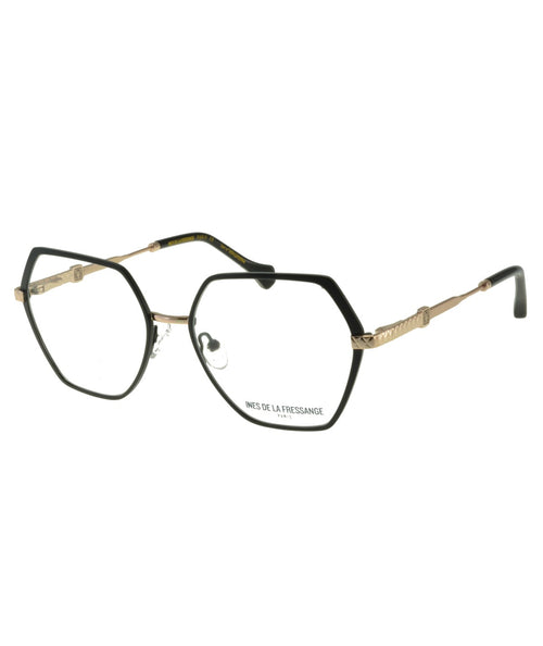 Inès de la Fressange Paris ANNA c1 black / rose gold eyeglass frame