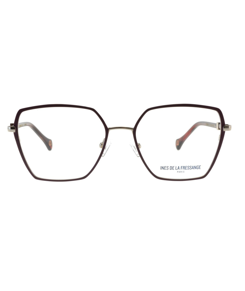 Inès de la Fressange Paris CORINNE (C4) BORDEAUX / GOLD eyeglass frame – front view
