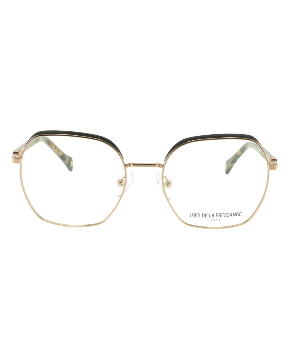Inès de la Fressange Paris EVANE c1 grey / rose gold eyeglass frame – front view