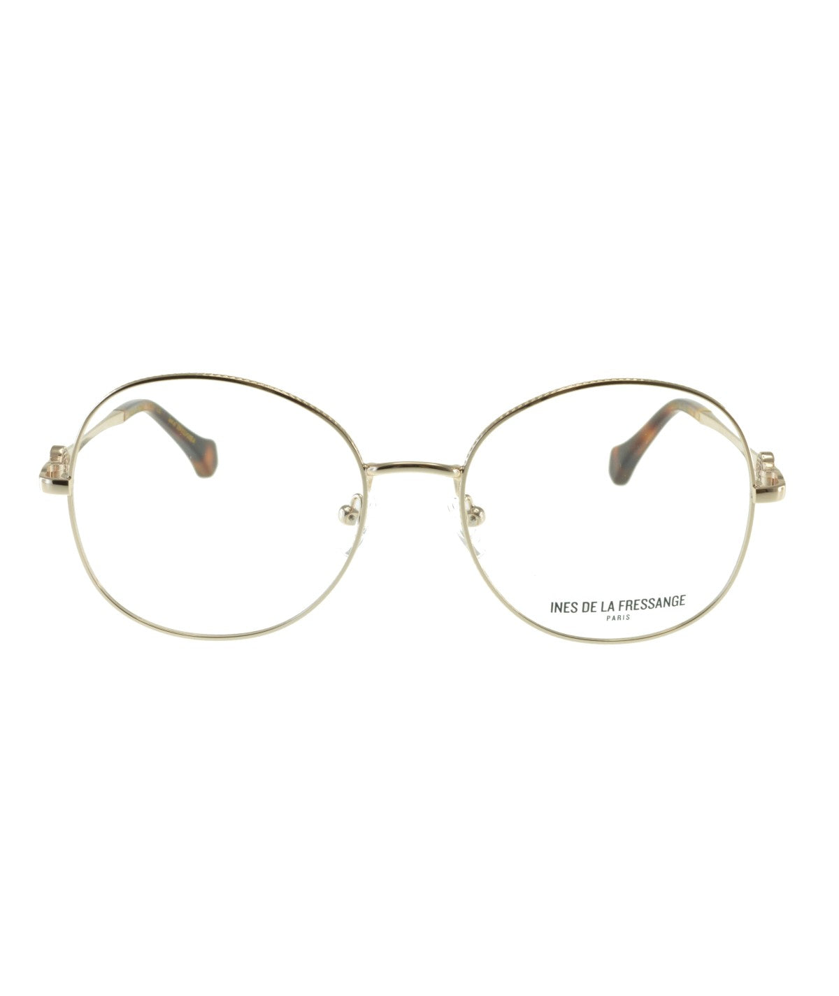 Inès de la Fressange Paris FLORA c1 gold eyeglass frame – front view