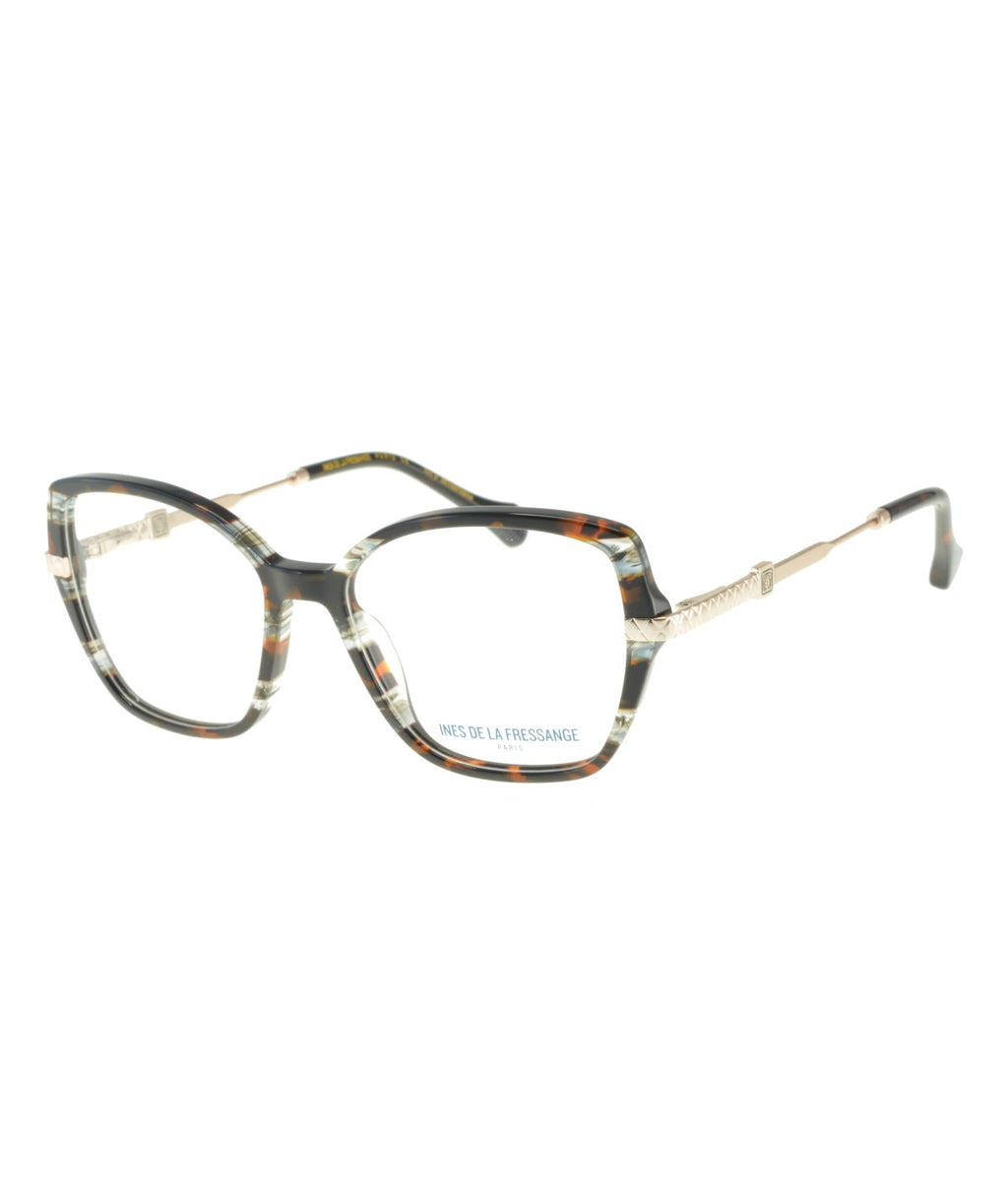 Inès de la Fressange Paris MAUD c1 brown texture eyeglass frame