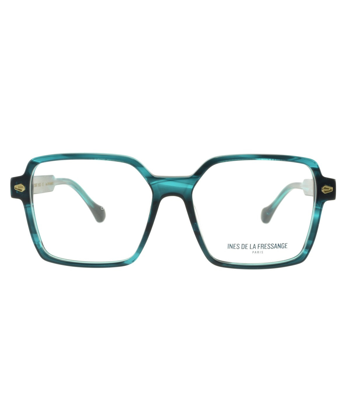 Inès de la Fressange Paris OYANA (C3) GREEN TEXTURE eyeglass frame – front view