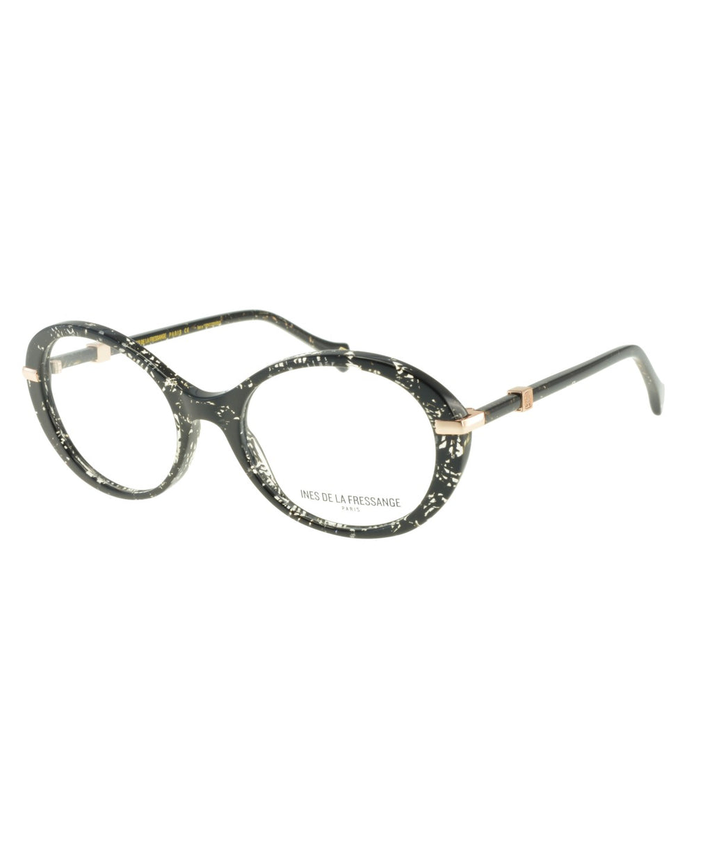 Inès de la Fressange Paris RACHEL c1 black texture eyeglass frame
