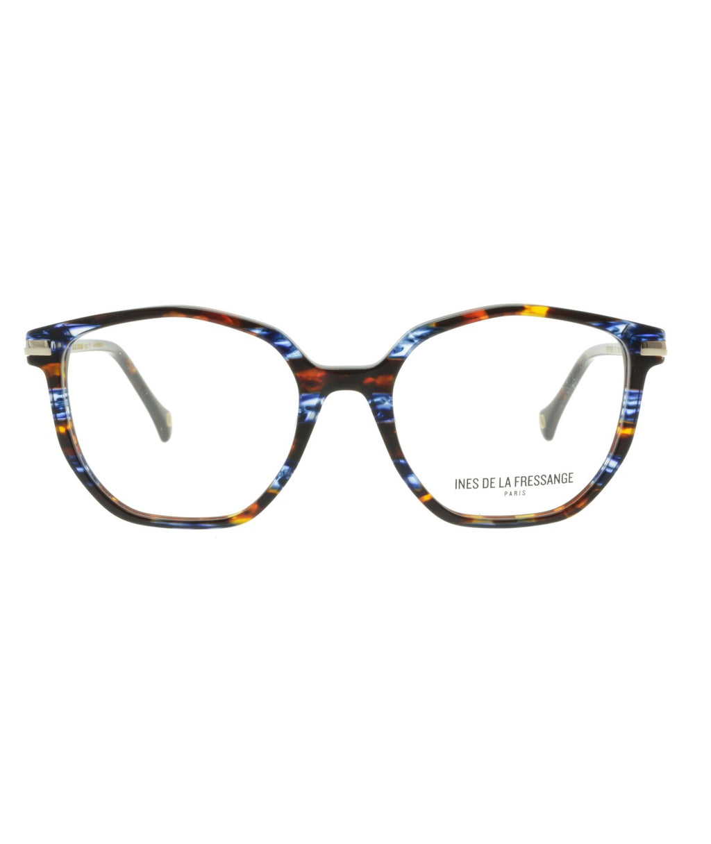 Inès de la Fressange Paris SEVERINE (C3) BLUE TORTOISESHELL eyeglass frame – front view