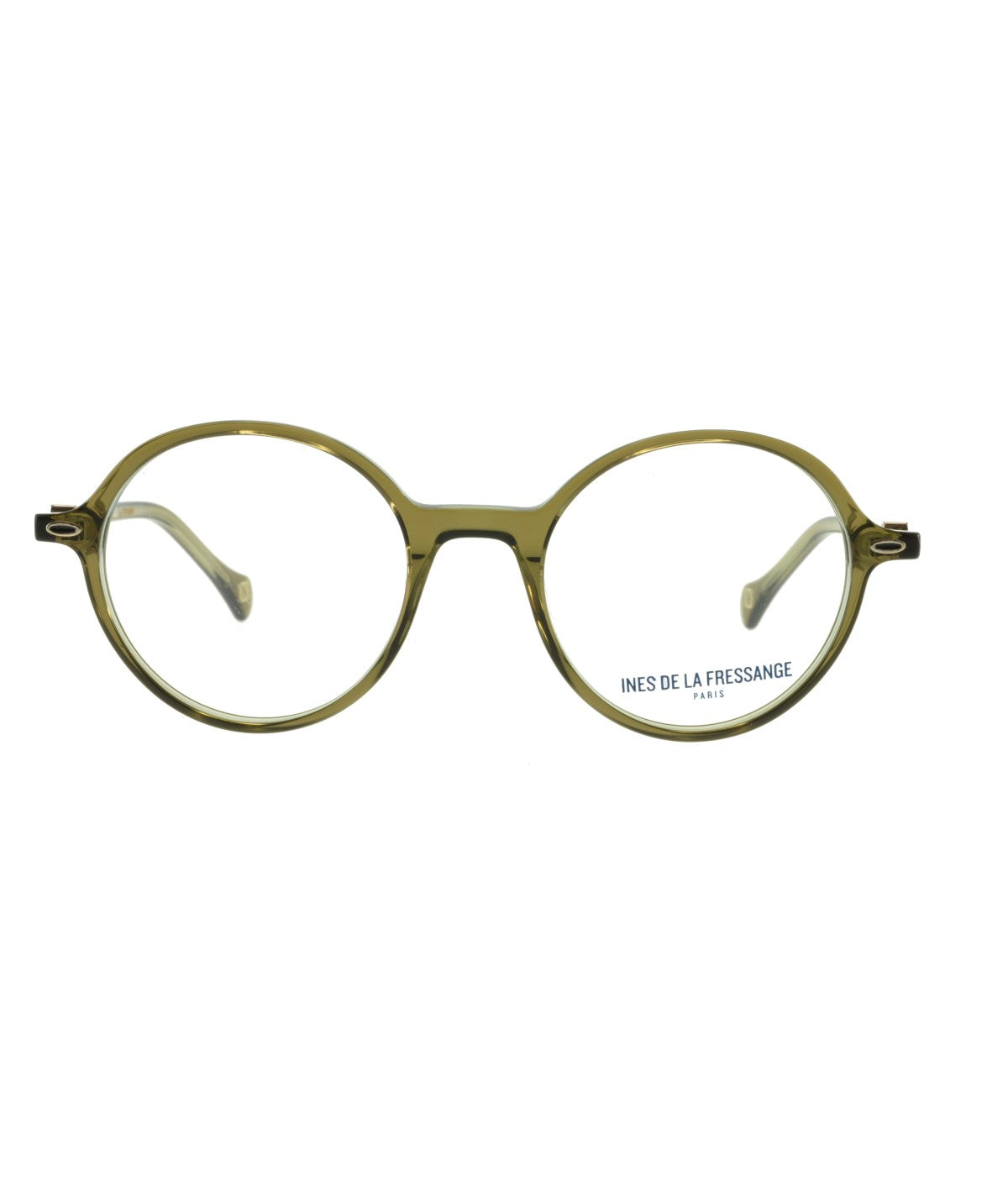 Inès de la Fressange Paris THAÏS (C3) TRASPARENT KHAKI eyeglass frame – front view