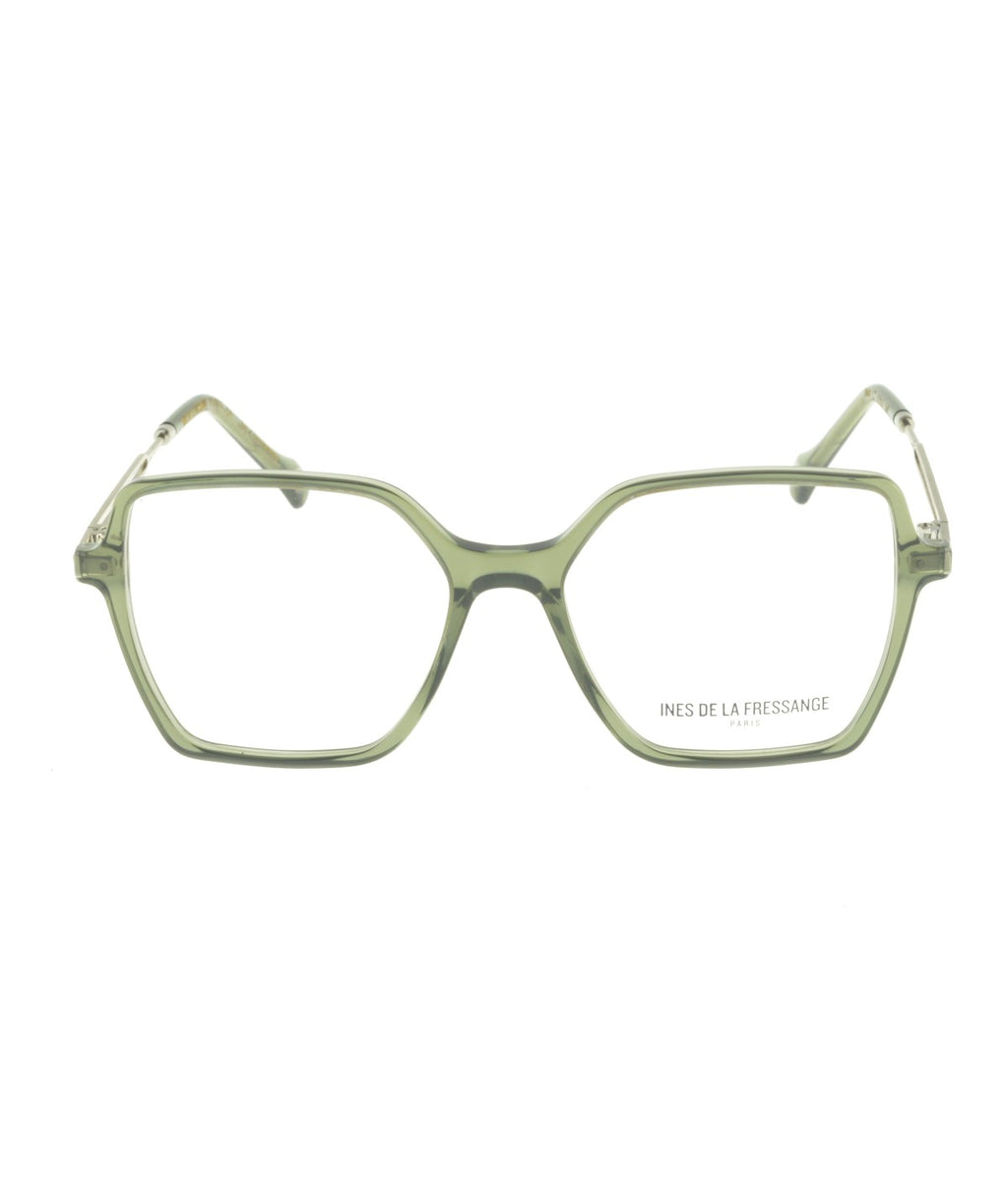 Inès de la Fressange Paris THEA c2 green crystal eyeglass frame – front view