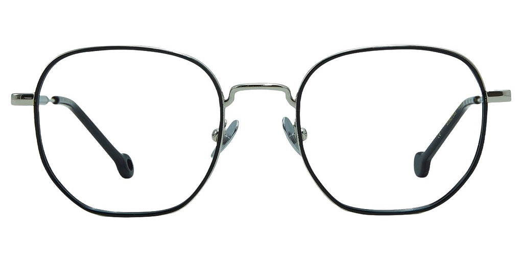 Dimitry 196 — Silver / Black, front view