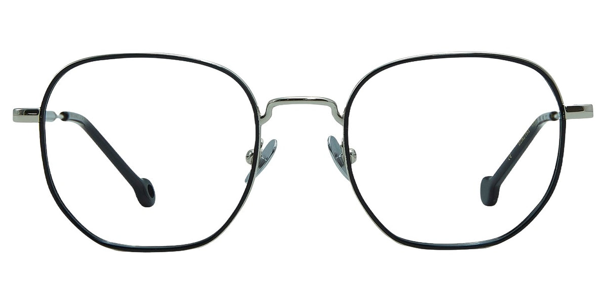 Dimitry 196 — Silver / Black, front view
