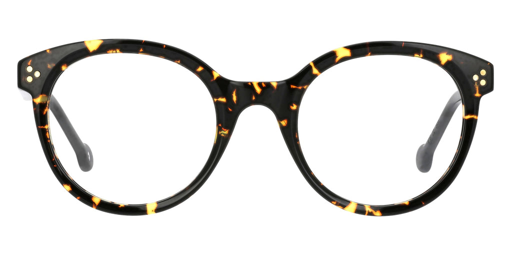 Solene E813 — YELLOW TRANS AND BLACK FLAKE, front view