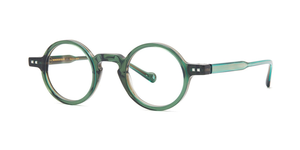 Bertran 781 — Green / Taupe, three-quarter view