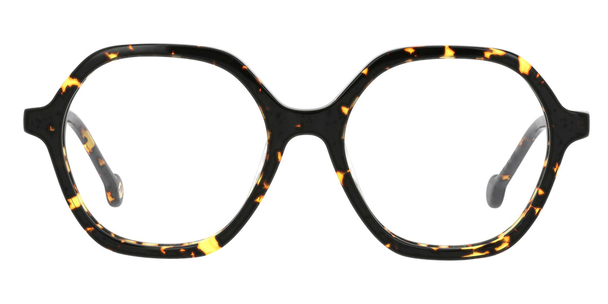 Mila E813 — Yellow Trans and Black Flake, front view