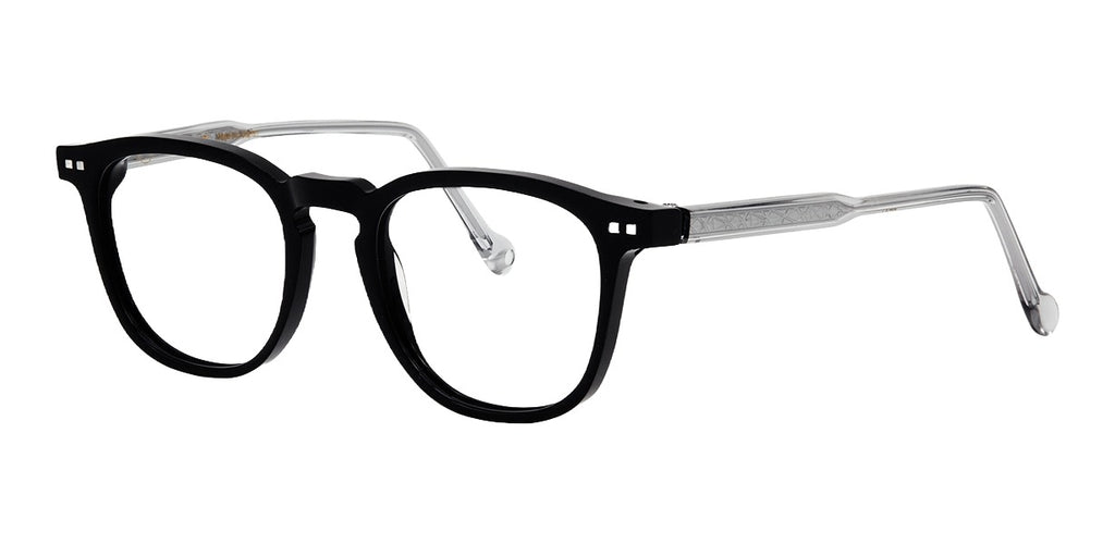 Yves N NO61 — Glossy Black, three-quarter view