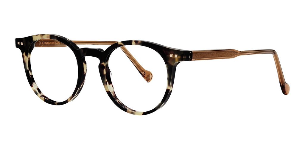 Bricen E923 — Beige/Black Tortoiseshell, three-quarter view
